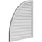 Ekena Millwork Quarter Round Top Left Surface Mount PVC Gable Vent w/ 2"W x 1-1/2"P Brickmould Frame, 32"W x 38"H GVPQL32X3802SN - alternate 2